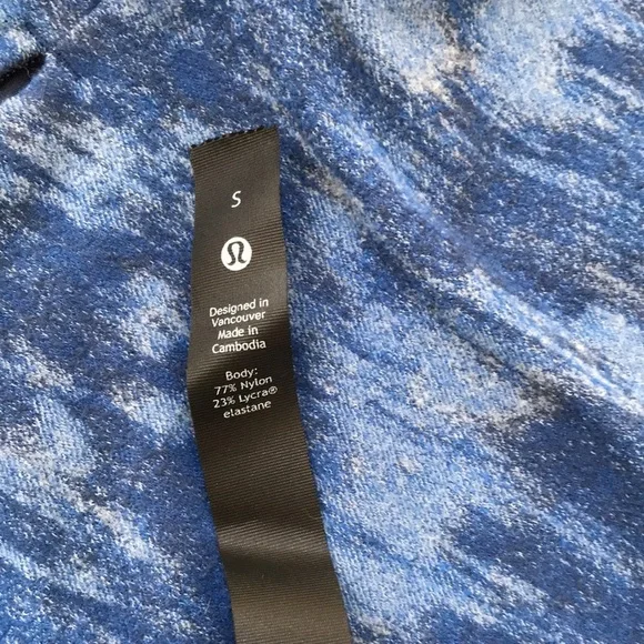 Lululemon Athletica mens small blue long sleeve 1/4 zip pullover tee. New! - Picture 6 of 7